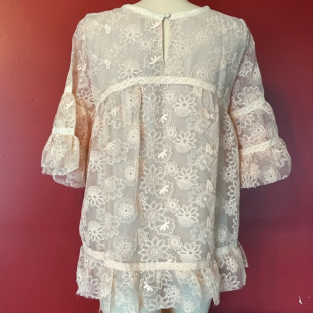 Brand new Listicle pale pink lace top - Picture 5 of 14